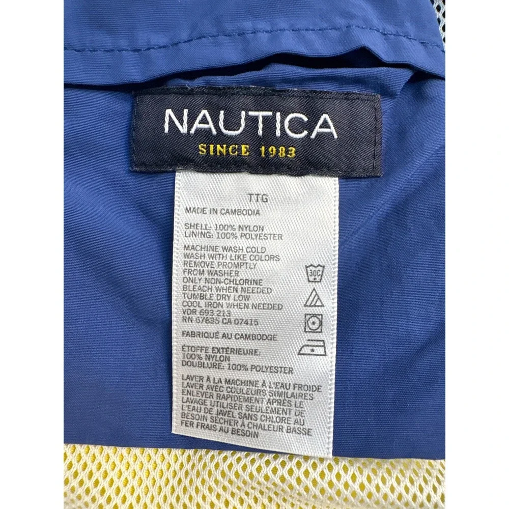 Nautica Mens Yellow Graphic Logo Swim Trunks Mesh Lined Shorts Size XXL